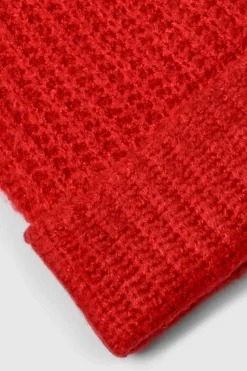 Earmuffs|Hats & Gloves*boohoo Chunky Ribbed Knit Beanie red