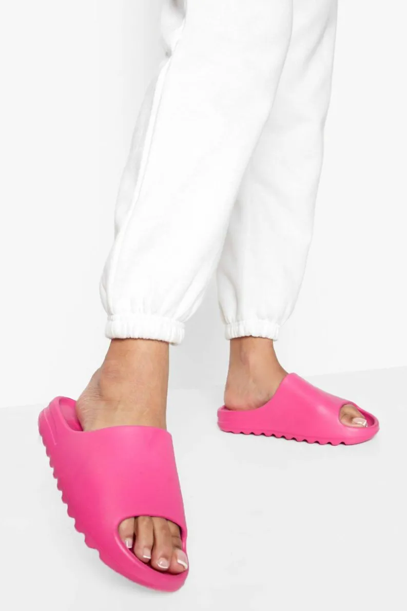 Flats|Sandals*boohoo Chunky Slider hot pink