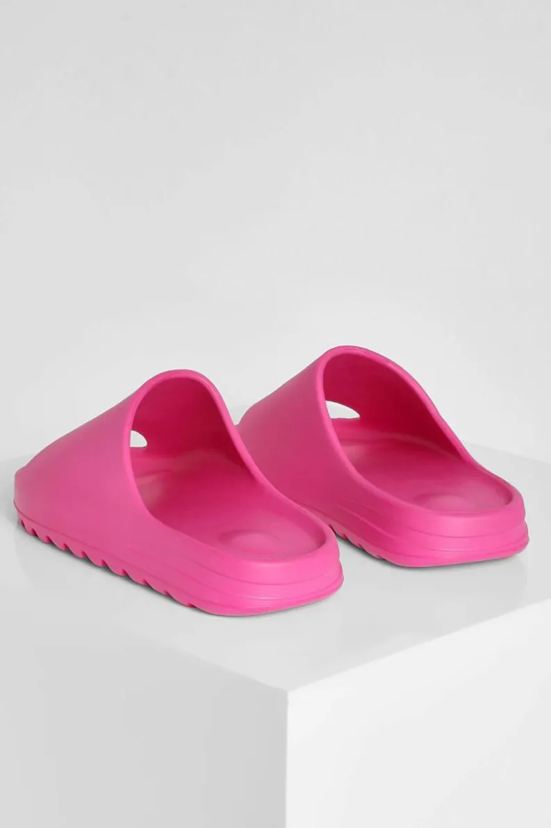 Flats|Sandals*boohoo Chunky Slider hot pink