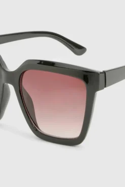Sunglasses*boohoo Chunky Square Oversized Sunglasses black
