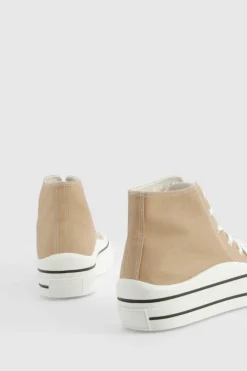 Trainers*boohoo Chunky Wave Sole High Top Trainers beige