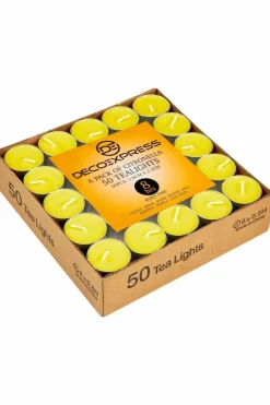 Candles & Diffusers|Candles*Deco Express Citronella Candles 8 Hours Pack of 50 Yellow