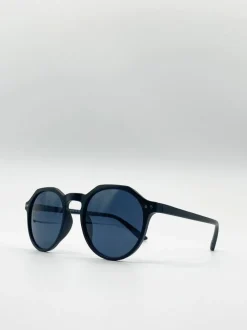 Sunglasses*SVNX Classic Preppy Sunglasses With Key Hole Nosebridge Black