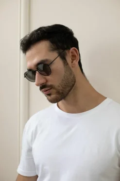 Sunglasses*SVNX Classic Round Sunglasses with Mirror Lenses Black