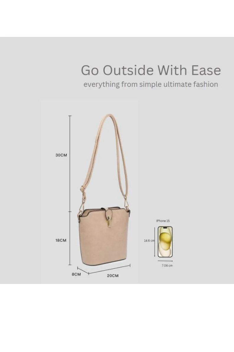 Cross-Body Bags|Handbags*Kitise Classic Small Push Bucklet Crossbody Bag Messenger Bag Black