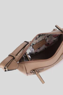 Cross-Body Bags|Handbags*Ashwood Leather Classico Napoli' Real Leather Top Zip Crossbody Bag Beige