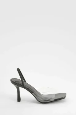 Heels*boohoo Clear Slingback Heels black