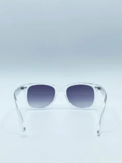 Sunglasses*SVNX Wayfarer Sunglasses with Graded Grey Lenses Clear