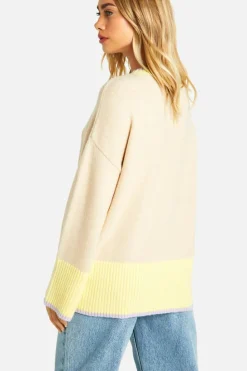 Oversized Jumpers|Jumpers*boohoo Colour Block Oversized Jumper camel