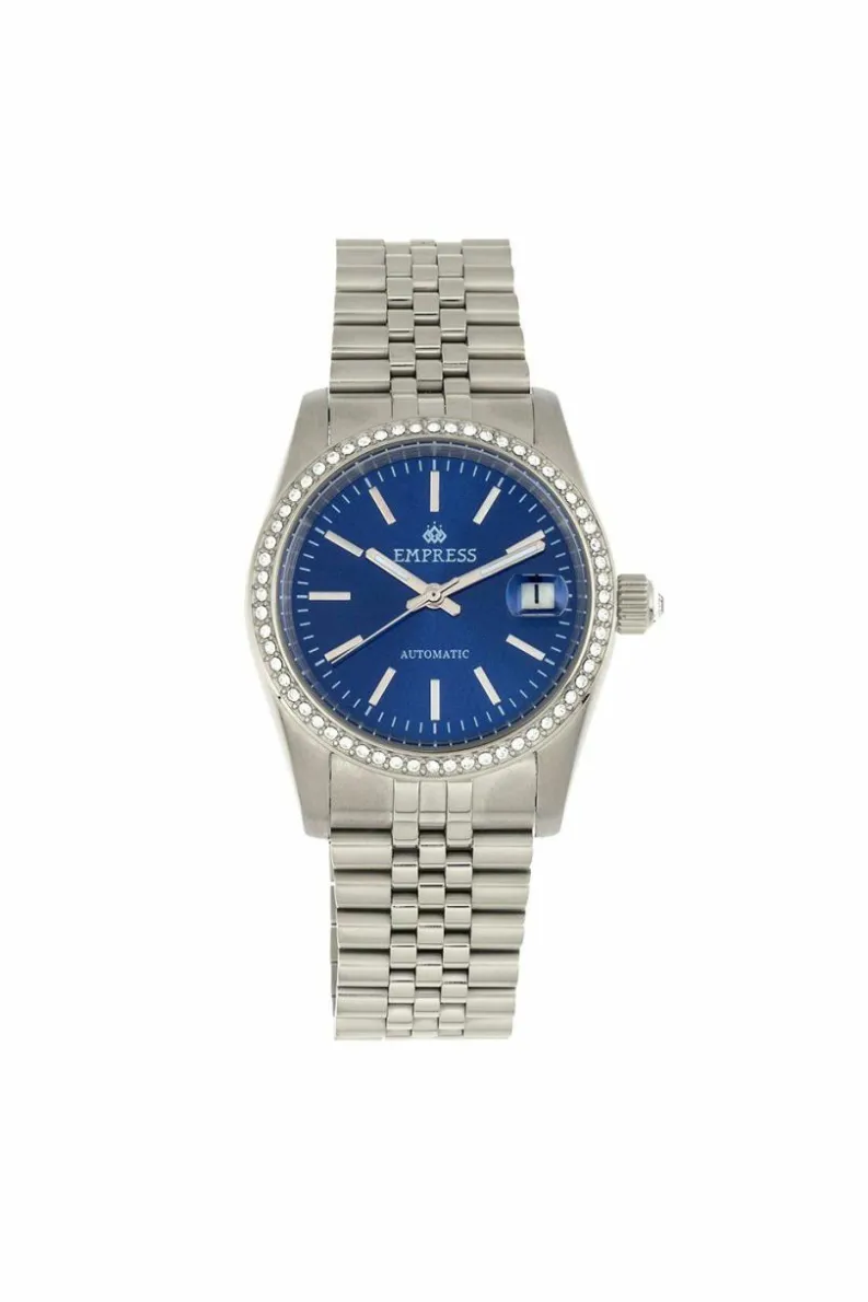 Watches*Empress Constance Automatic Bracelet Watch with Date Blue