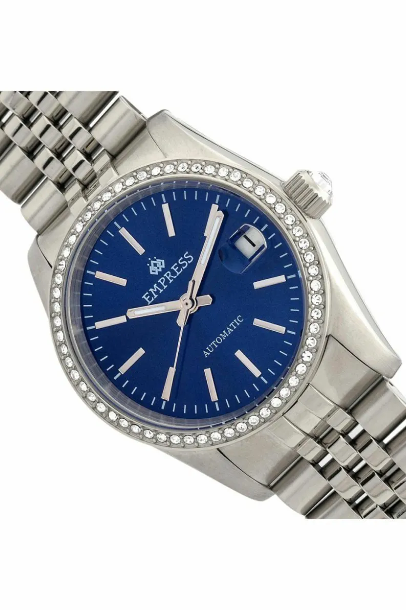 Watches*Empress Constance Automatic Bracelet Watch with Date Blue