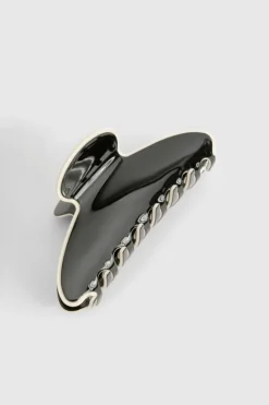 Hair Accessories*boohoo Contrast Binding Hair Claw Clip black