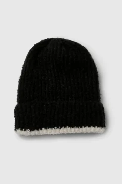 Earmuffs|Hats & Gloves*boohoo Contrast Fluffy Knitted Beanie black