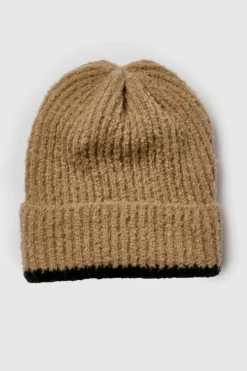 Earmuffs|Hats & Gloves*boohoo Contrast Fluffy Knitted Beanie taupe