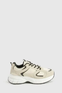 Trainers*boohoo Contrast Knit Chunky Trainers beige