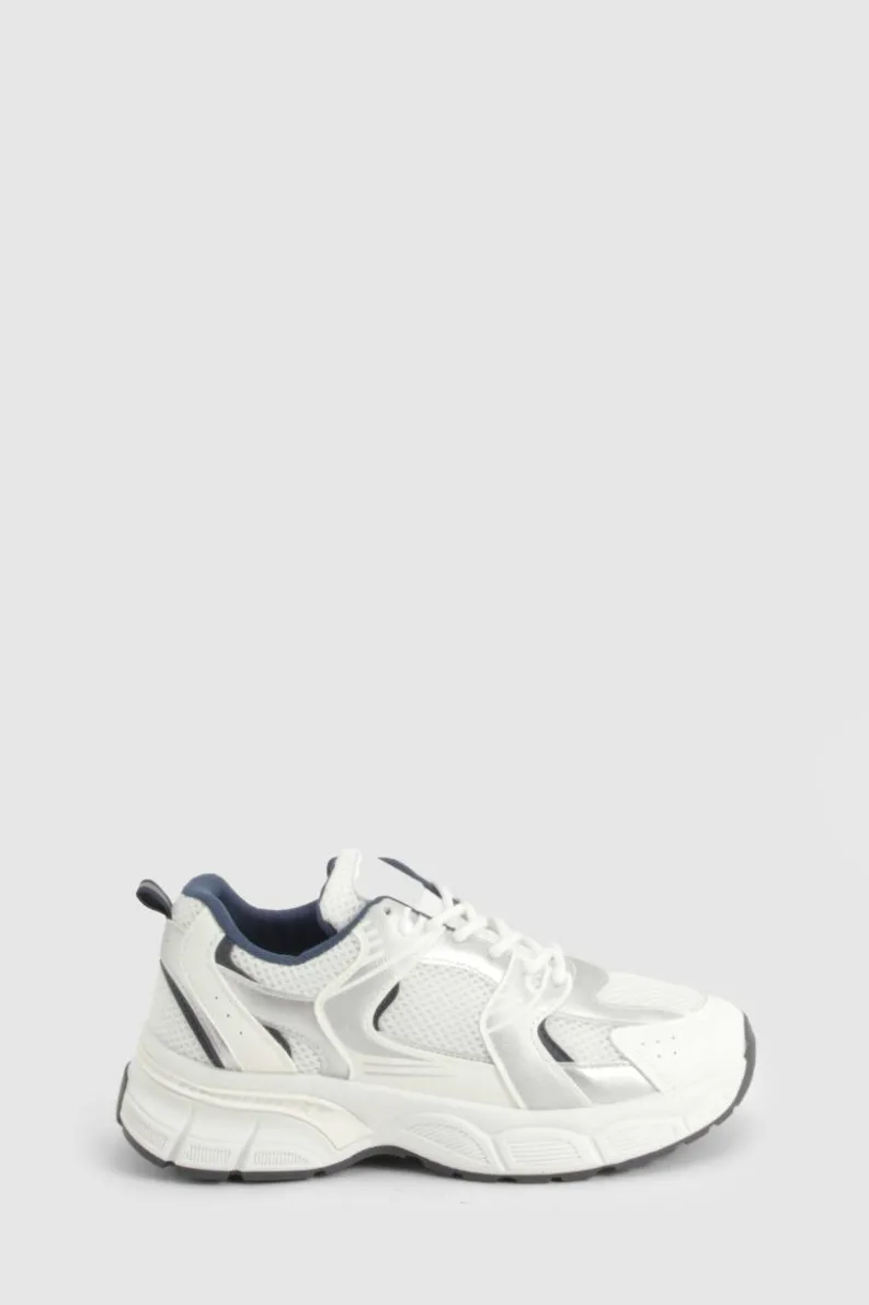 Trainers*boohoo Contrast Knit Chunky Trainers white