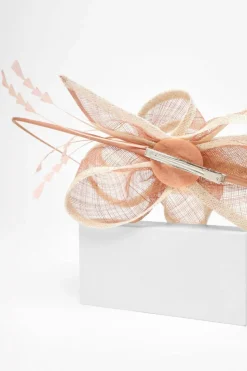Hair Accessories*Quiz Contrast Loop Clip Fascinator Pale Pink