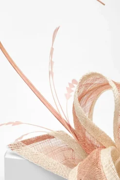 Hair Accessories*Quiz Contrast Loop Clip Fascinator Pale Pink