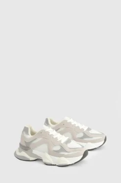 Trainers*boohoo Contrast Panel Chunky Sole Trainers grey