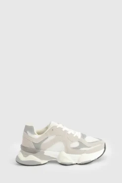 Trainers*boohoo Contrast Panel Chunky Sole Trainers grey