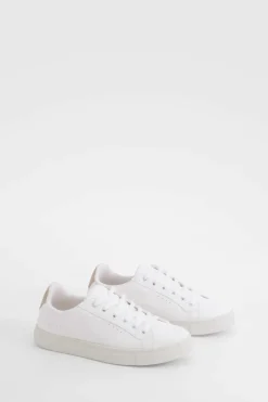 Trainers*boohoo Contrast Panel Flat Trainers beige