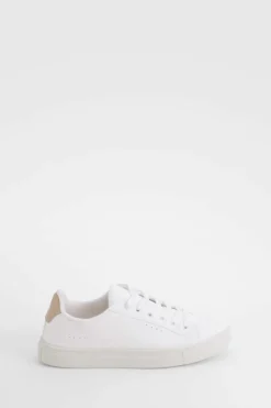 Trainers*boohoo Contrast Panel Flat Trainers beige