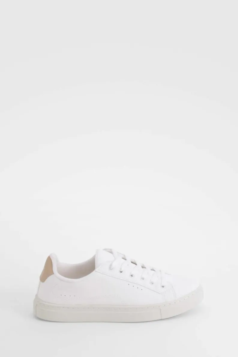 Trainers*boohoo Contrast Panel Flat Trainers beige