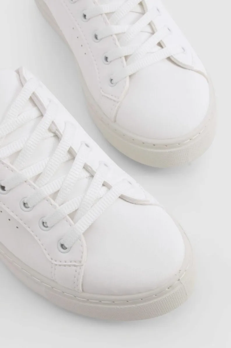 Trainers*boohoo Contrast Panel Flat Trainers beige