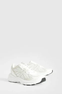 Trainers*boohoo Contrast Stripe Chunky Sporty Dad Trainers stone