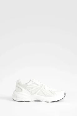 Trainers*boohoo Contrast Stripe Chunky Sporty Dad Trainers stone