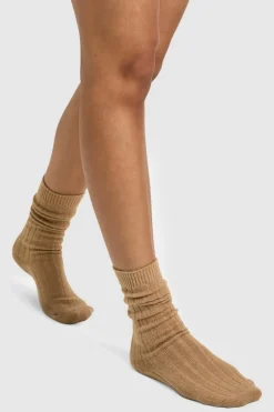 Tights & Socks|Tights & Socks*boohoo Cosy Lounge Socks taupe