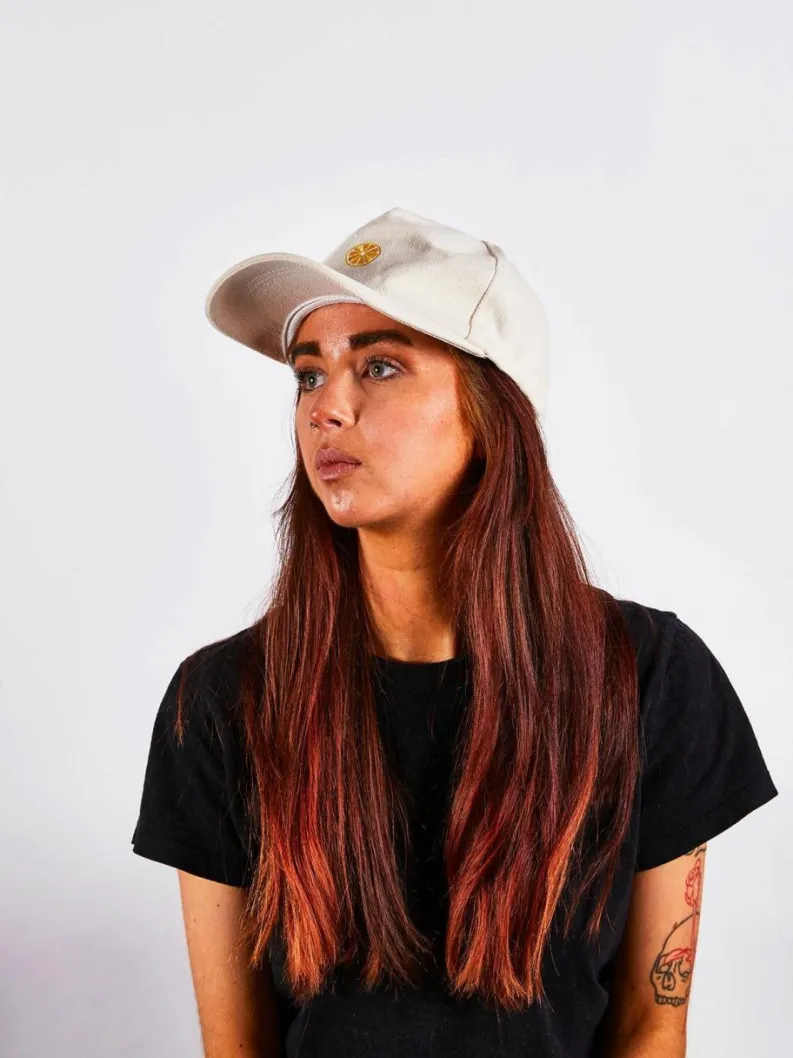 Hats & Gloves|Hats & Gloves*SVNX Cotton Baseball Cap With Lemon Embroidery In Cream