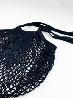 Handbags*SVNX Cotton Net Bag in Black