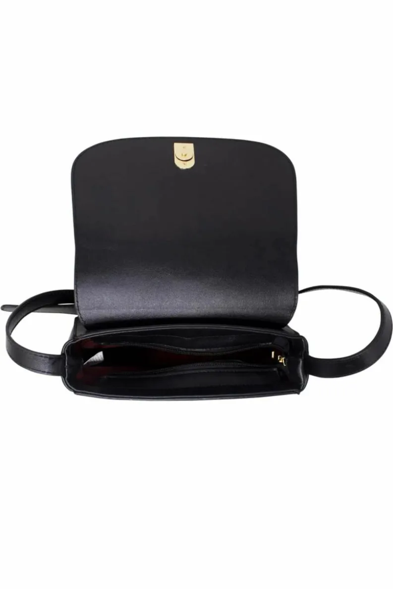 Cross-Body Bags|Handbags*SVNX Croc Saddle Crossbody with Padlock Black