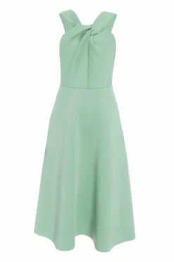 Midi Dresses*Quiz Cross Front Skater Midi Dress Green