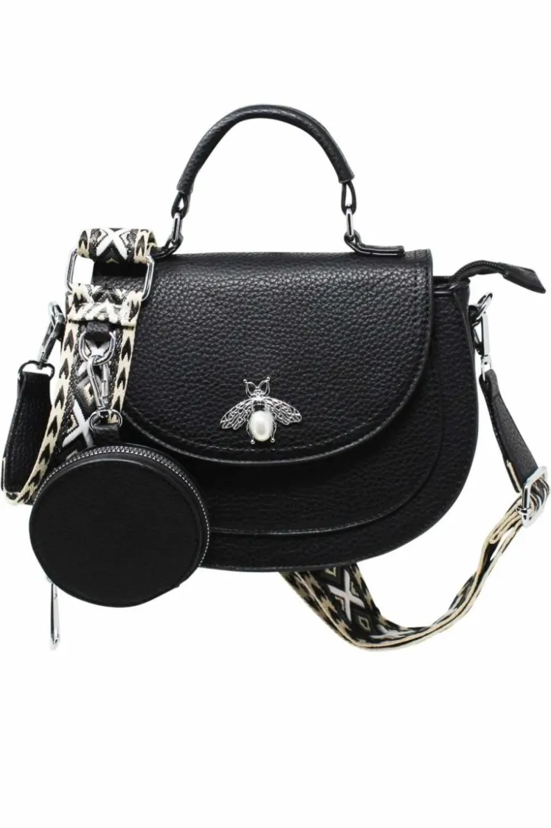 Cross-Body Bags|Handbags*SVNX Crossbody with Bee Embellishment in Black