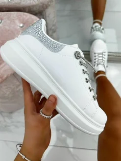 Trainers*Love Lemonade Crystal Brilliance Trainers Limited Edition Silver