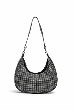 Shoulder Bags|Handbags*My Accessories London Crystal Rhinestone Embellished Mini Bag Silver