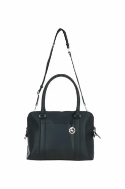 Shoulder Bags*Ashwood Leather Cuore di Cuoio' 3 Section Large Leather Handbag Black