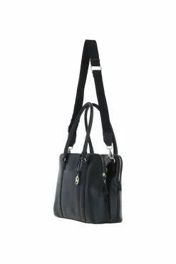 Shoulder Bags*Ashwood Leather Cuore di Cuoio' 3 Section Large Leather Handbag Black