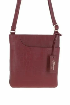 Handbags|Cross-Body Bags*Ashwood Leather Curve Zip Top Leather Cross Body Bag Aubergine