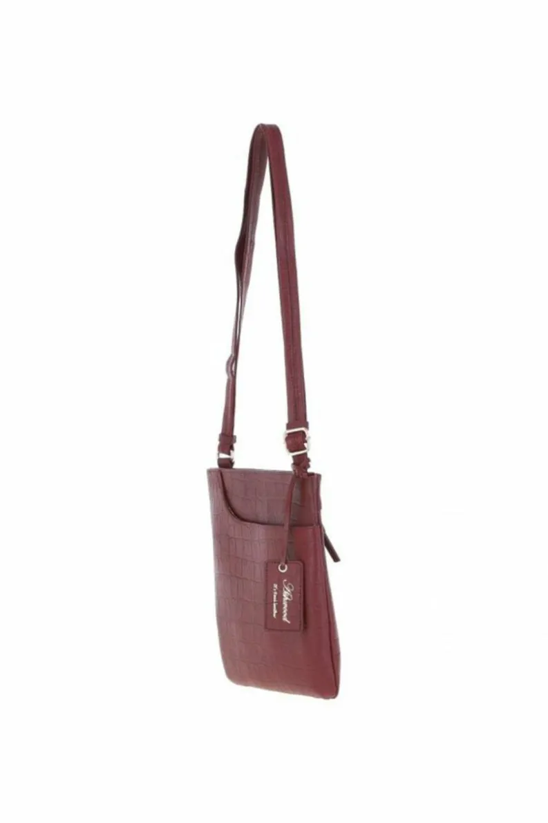 Handbags|Cross-Body Bags*Ashwood Leather Curve Zip Top Leather Cross Body Bag Aubergine