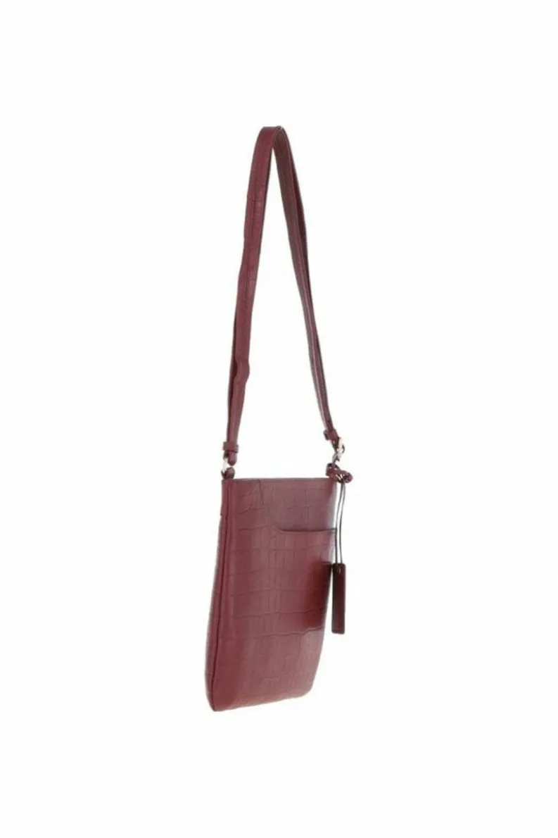 Handbags|Cross-Body Bags*Ashwood Leather Curve Zip Top Leather Cross Body Bag Aubergine