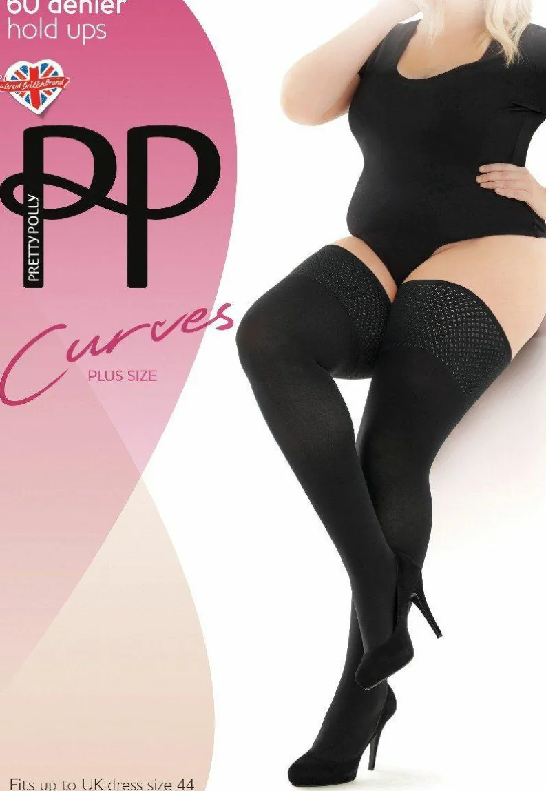 Tights & Socks|Tights & Socks*Pretty Polly Curves 60 Denier Hold Ups - Black