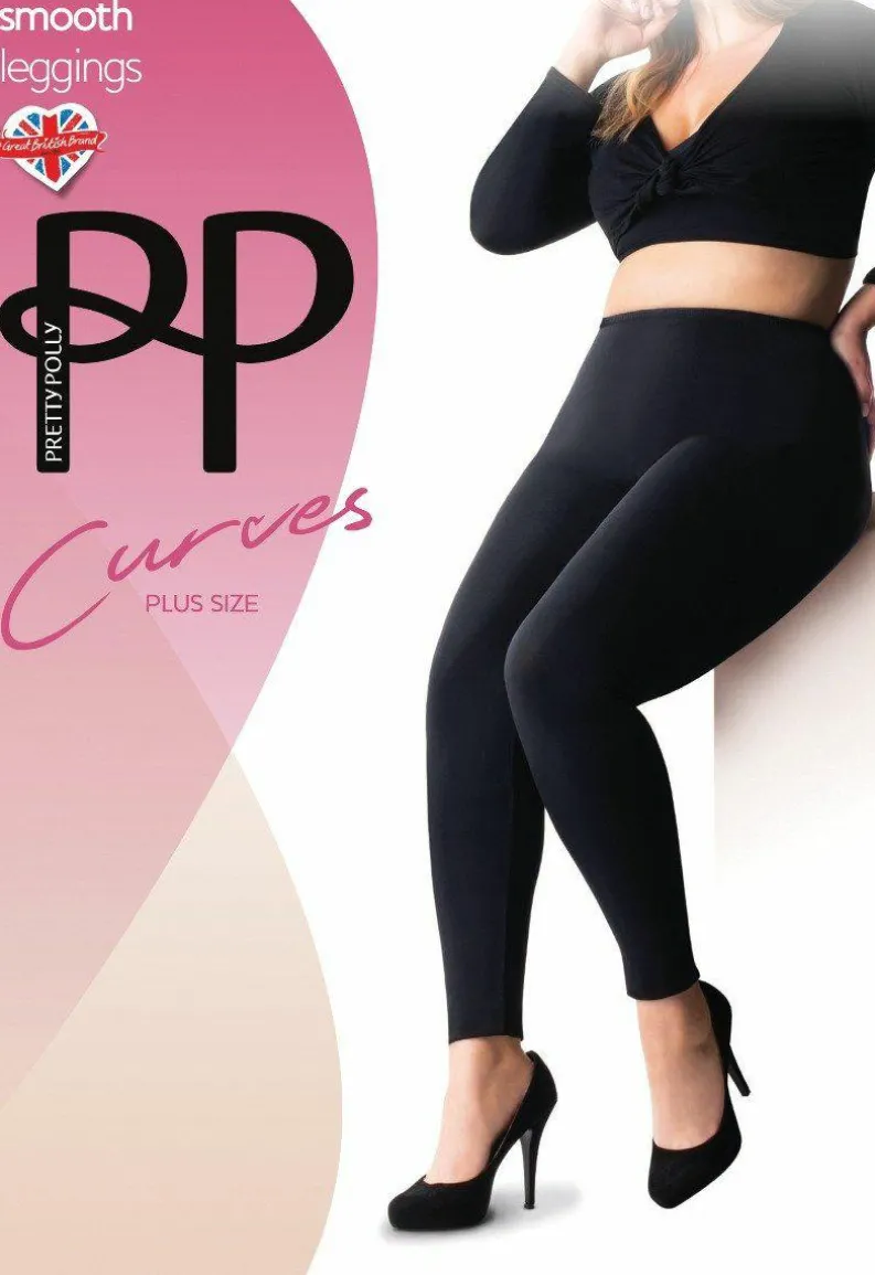 Tights & Socks|Tights & Socks*Pretty Polly Curves 200 Denier Smooth Leggings - Black