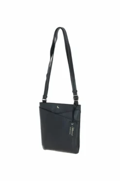 Handbags|Cross-Body Bags*Ashwood Leather Curvo' Real Leather Crossbody Bag Black