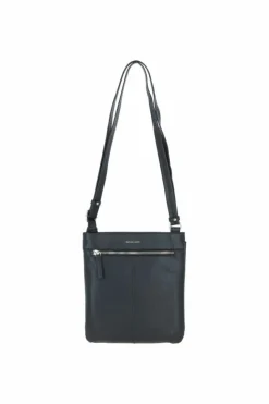 Handbags|Cross-Body Bags*Ashwood Leather Curvo' Real Leather Crossbody Bag Black