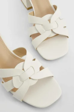 Sandals|Heels*boohoo Cut Out Block Heeled Mules white