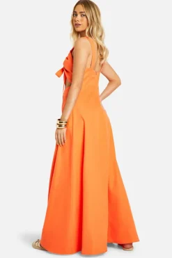 Smock Dresses*boohoo Cut Out Maxi Dress orange