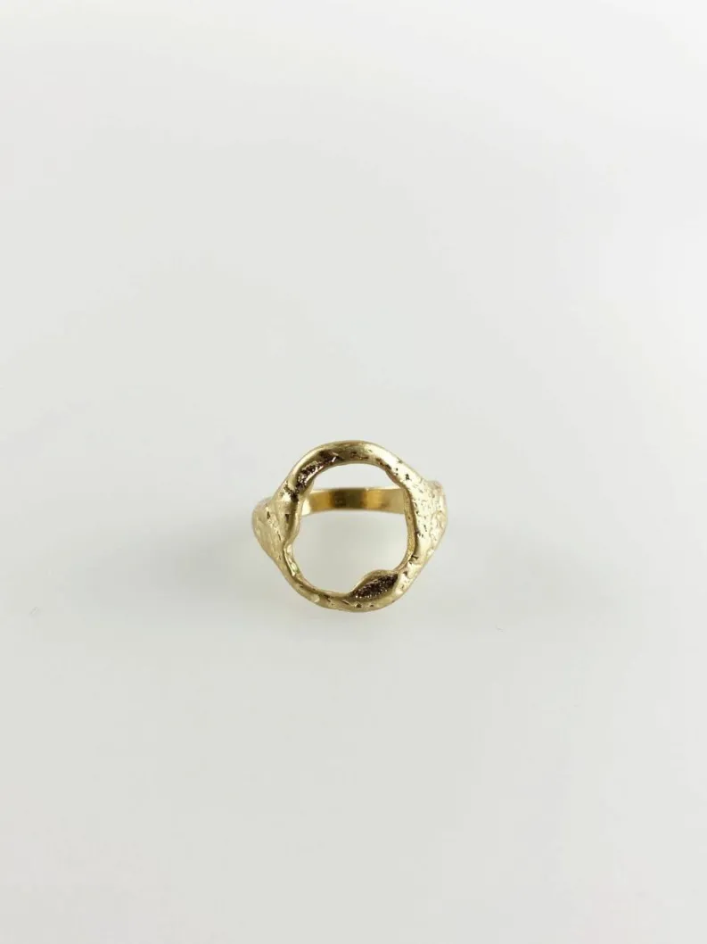 Rings*SVNX Cut Out Signet Ring Gold